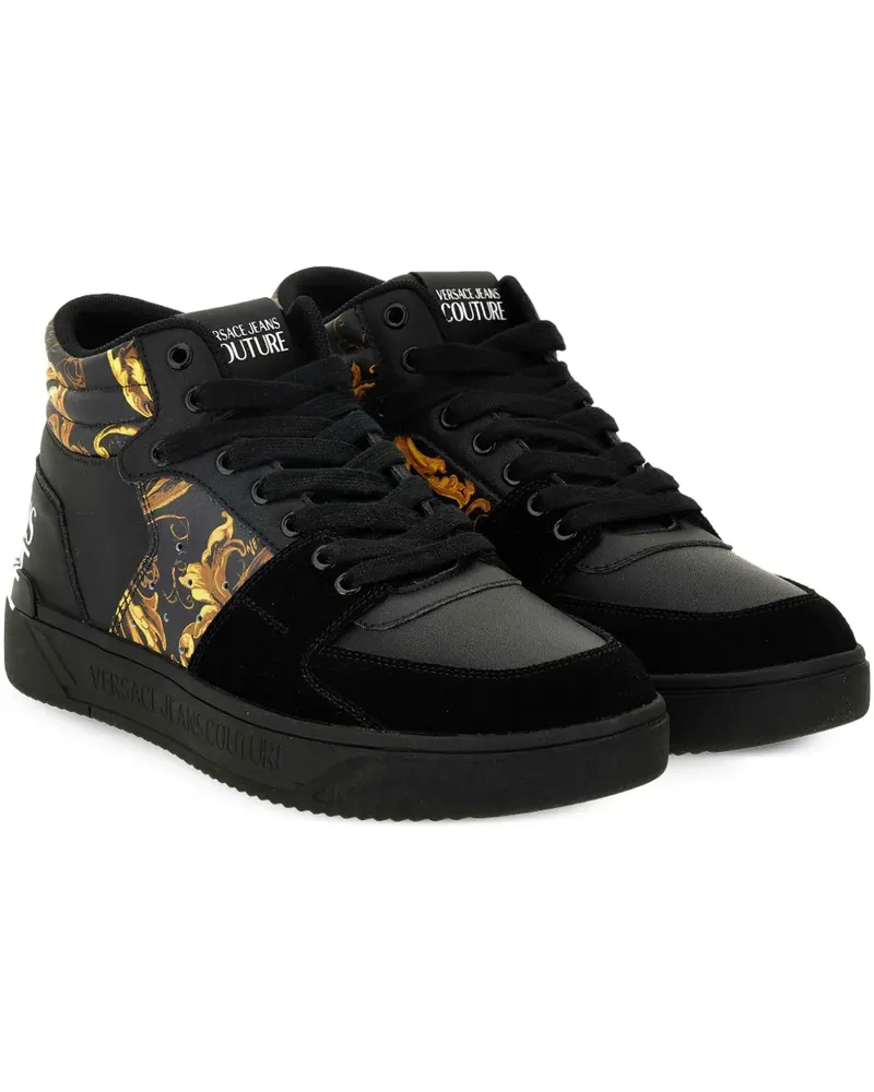 Versace Jeans Sneakers mit Barocco-Print - Schwarz Schwarz