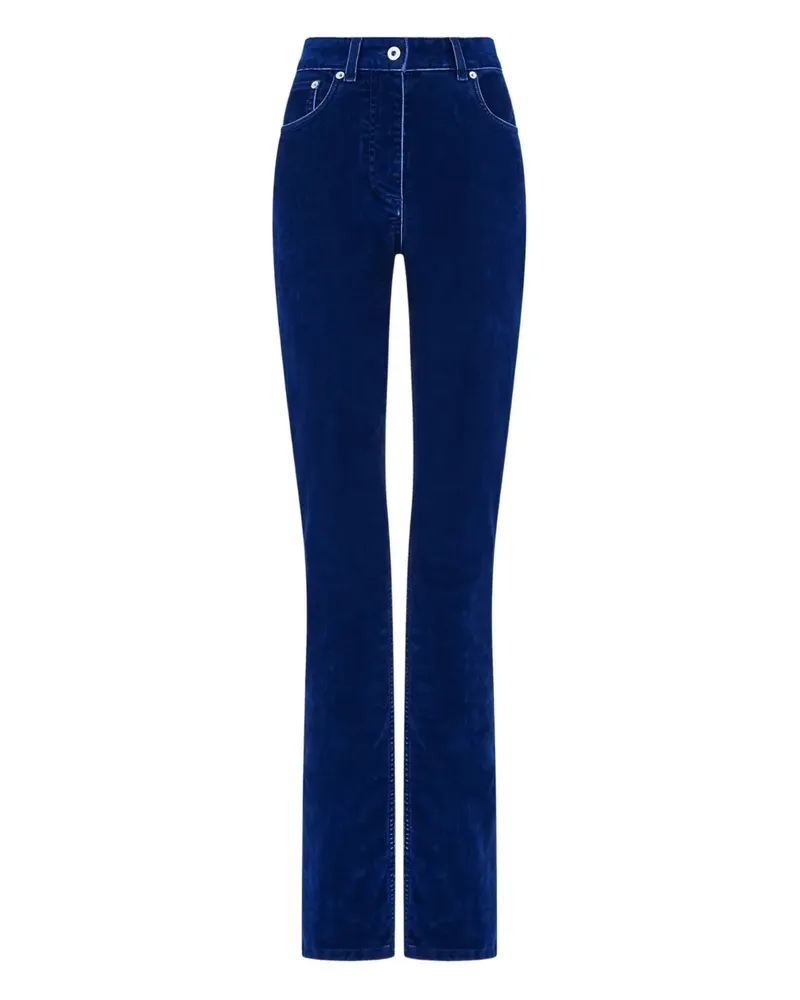 Ferragamo Straight-Leg-Hose mit Samtstruktur - Blau Blau