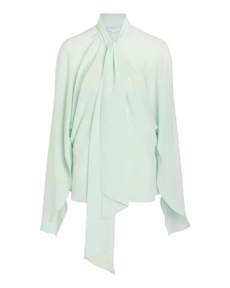 Stella McCartney bow cape-sleeve blouse - Blau Blau