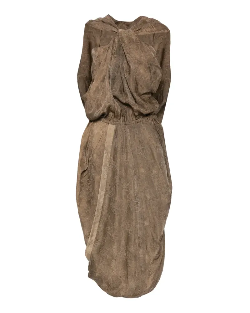 Uma Wang Agnes sleeveless midi dress - Braun Braun