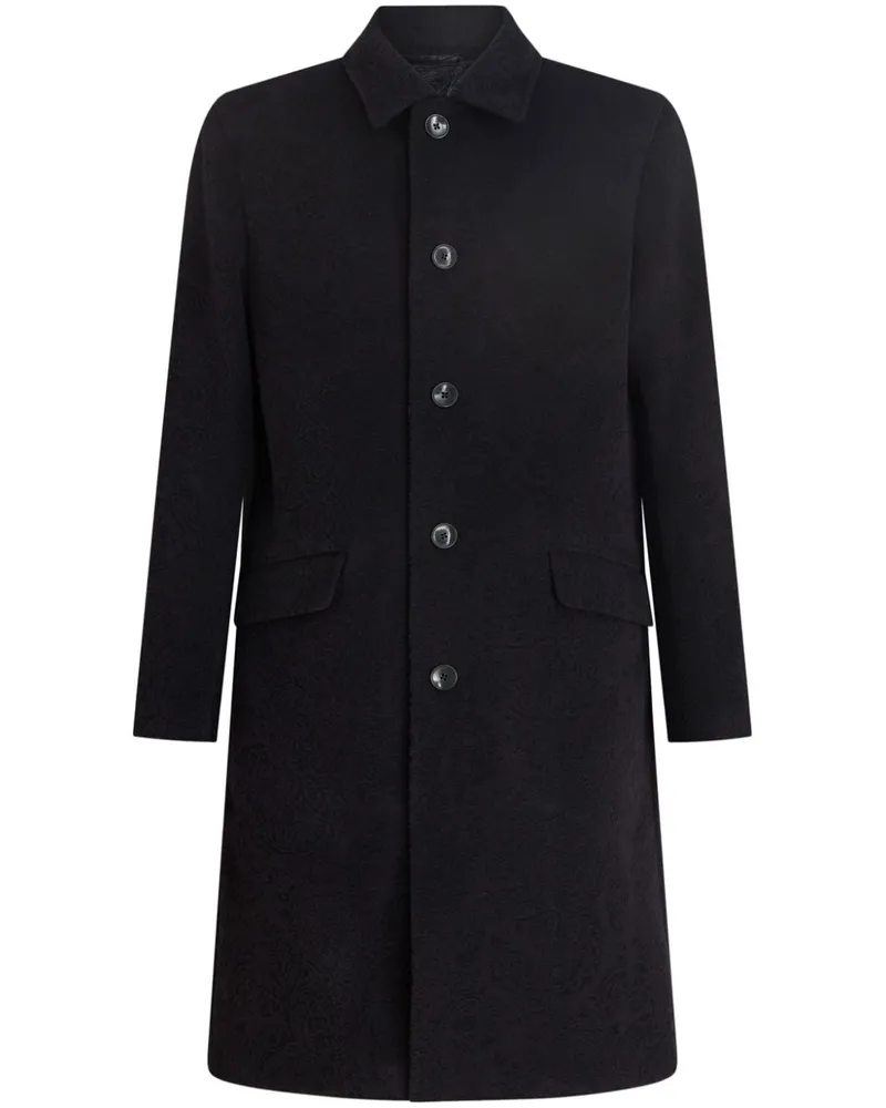 Etro Mantel mit texturiertem Finish - Schwarz Schwarz