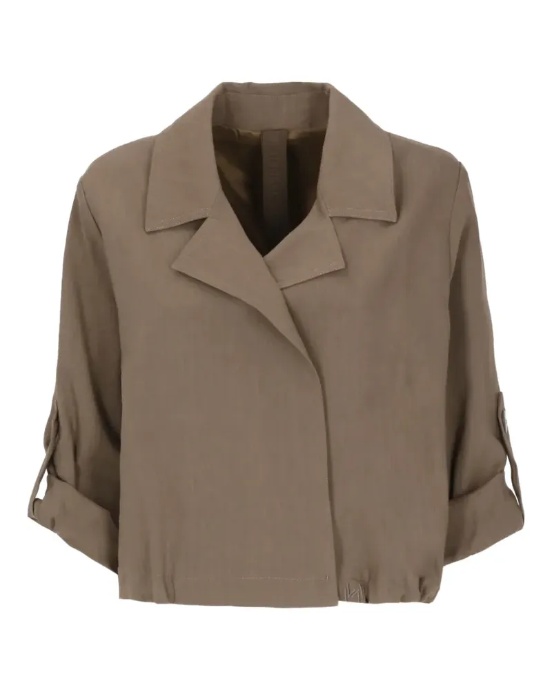 MARELLA roll-up-sleeve cropped jacket - Braun Braun