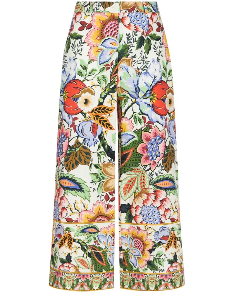 Etro Culotte mit floralem Print - Weiß Weiß