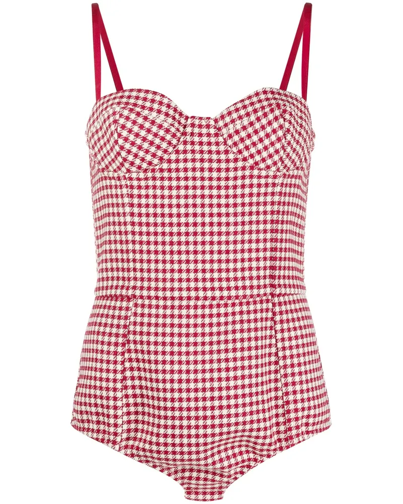 RED Valentino Body mit Muster - Rot Rot