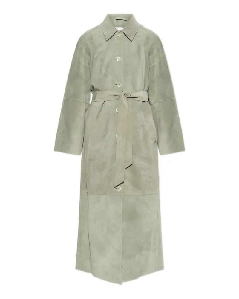 Samsøe & Samsøe Sarae belted suede coat - Grün Grün