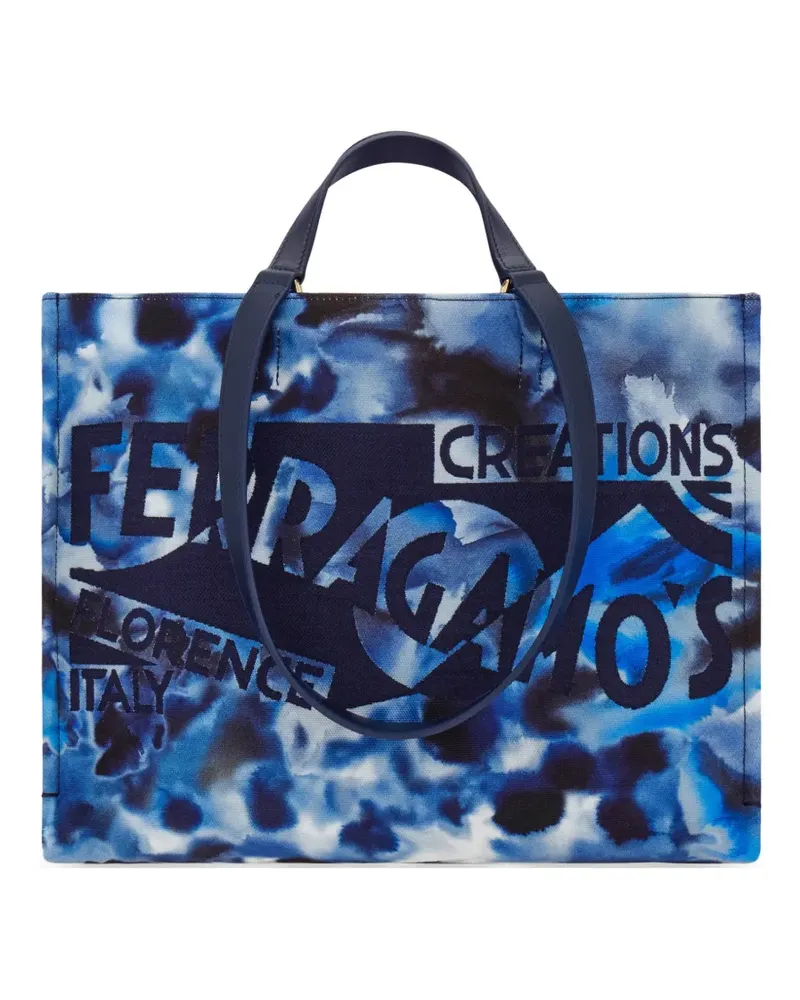 Ferragamo Tragetasche mit Logo - Blau Blau