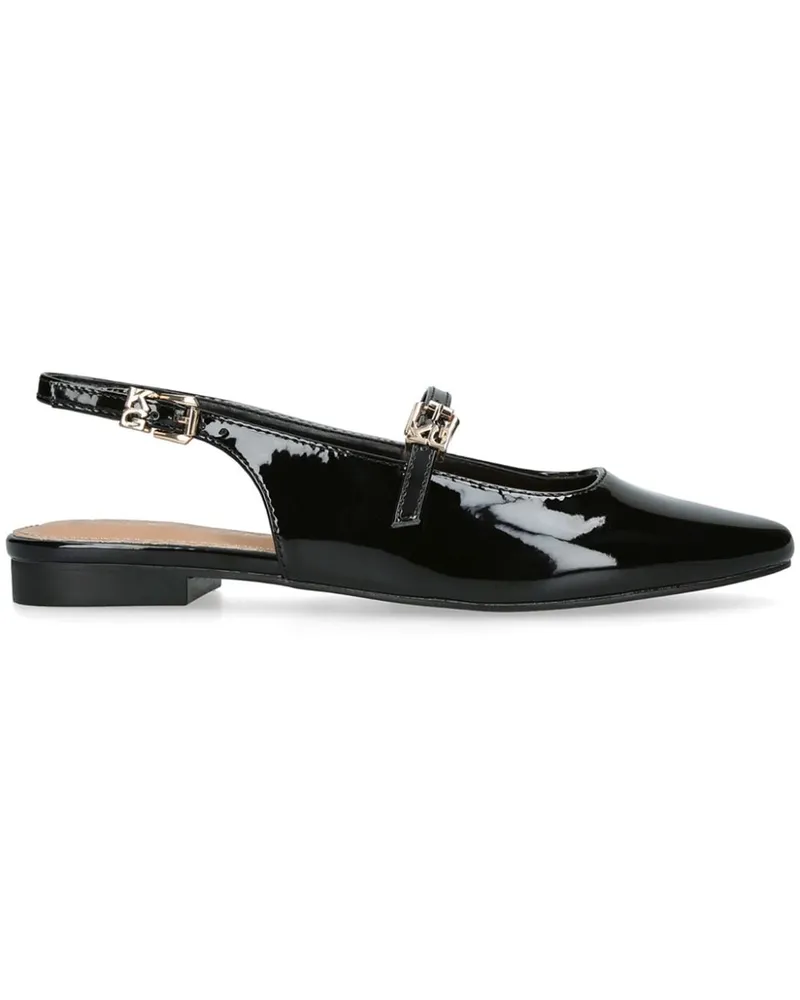 Kurt Geiger Slingback-Ballerinas aus Lackleder Schwarz