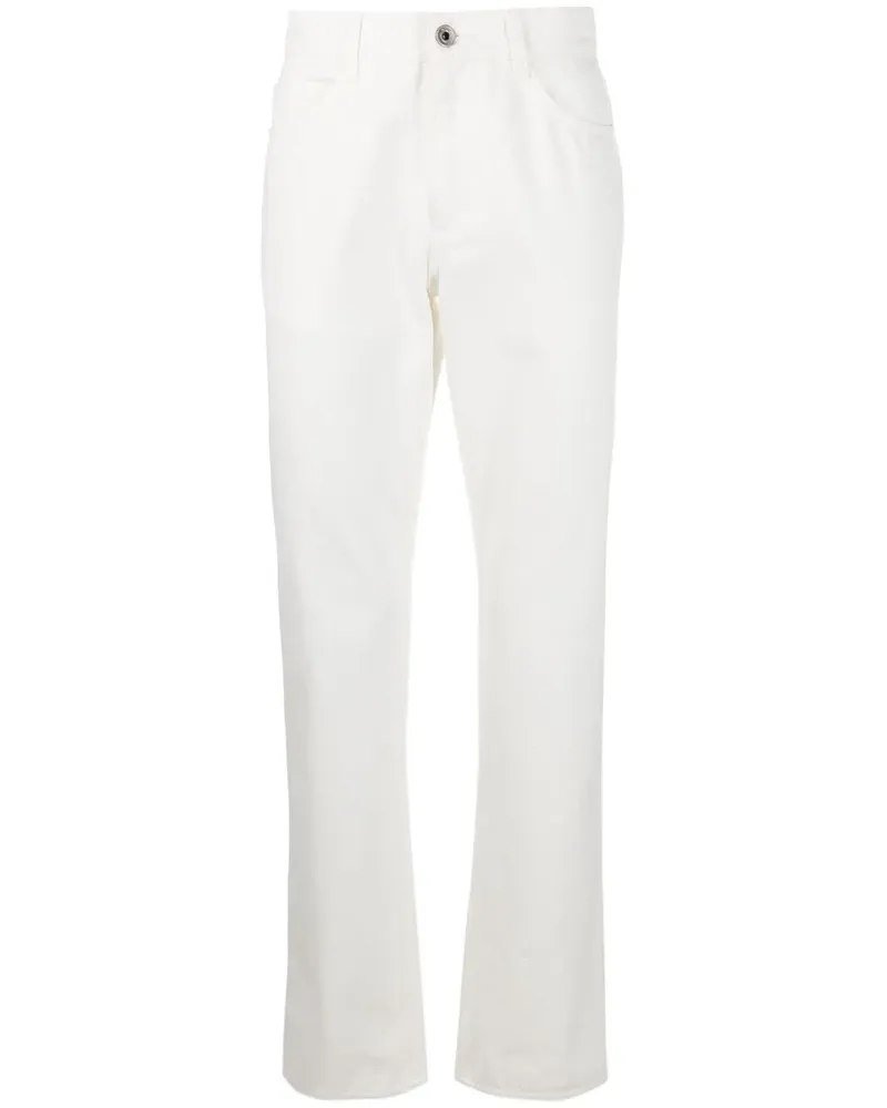 Ferragamo Straight-Leg-Jeans mit Logo - Weiß Weiß
