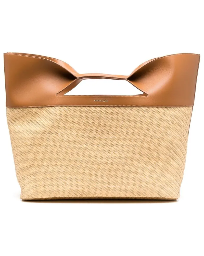 Alexander McQueen The Bow Handtasche - Nude Nude