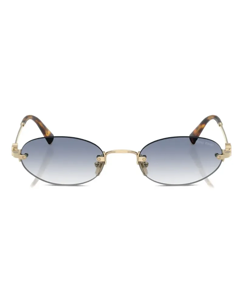 Miu Miu A54S Sole oval-frame sunglasses - Gold Gold