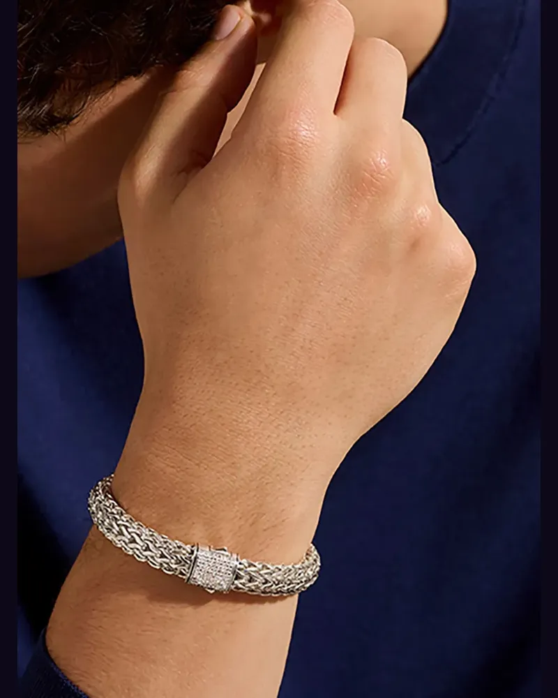 John Hardy Icon Armband aus Sterlingsilber mit Diamant Silber