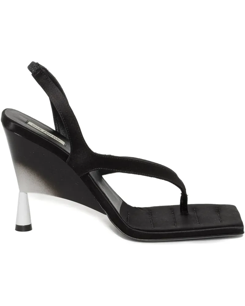 Gia Borghini Sandalen mit eckiger Spitze - Schwarz Schwarz