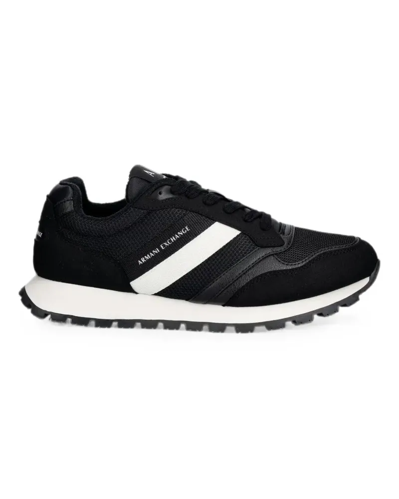 Armani Exchange Sneakers mit Logo-Print - Schwarz Schwarz