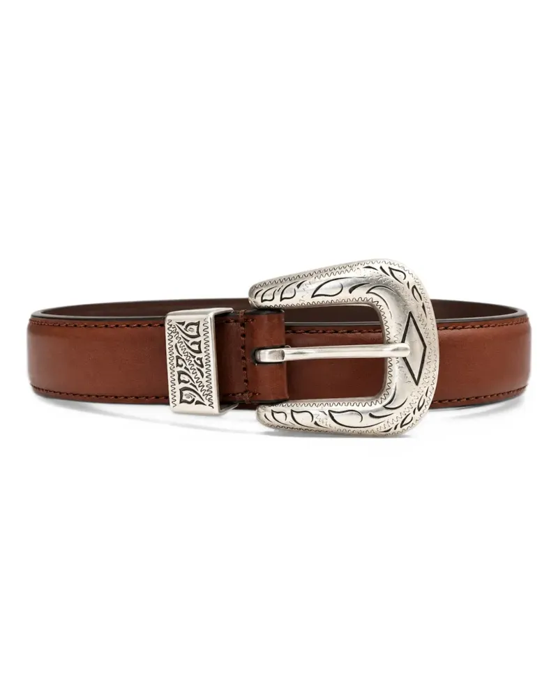 Anderson's engraved leather belt - Braun Braun