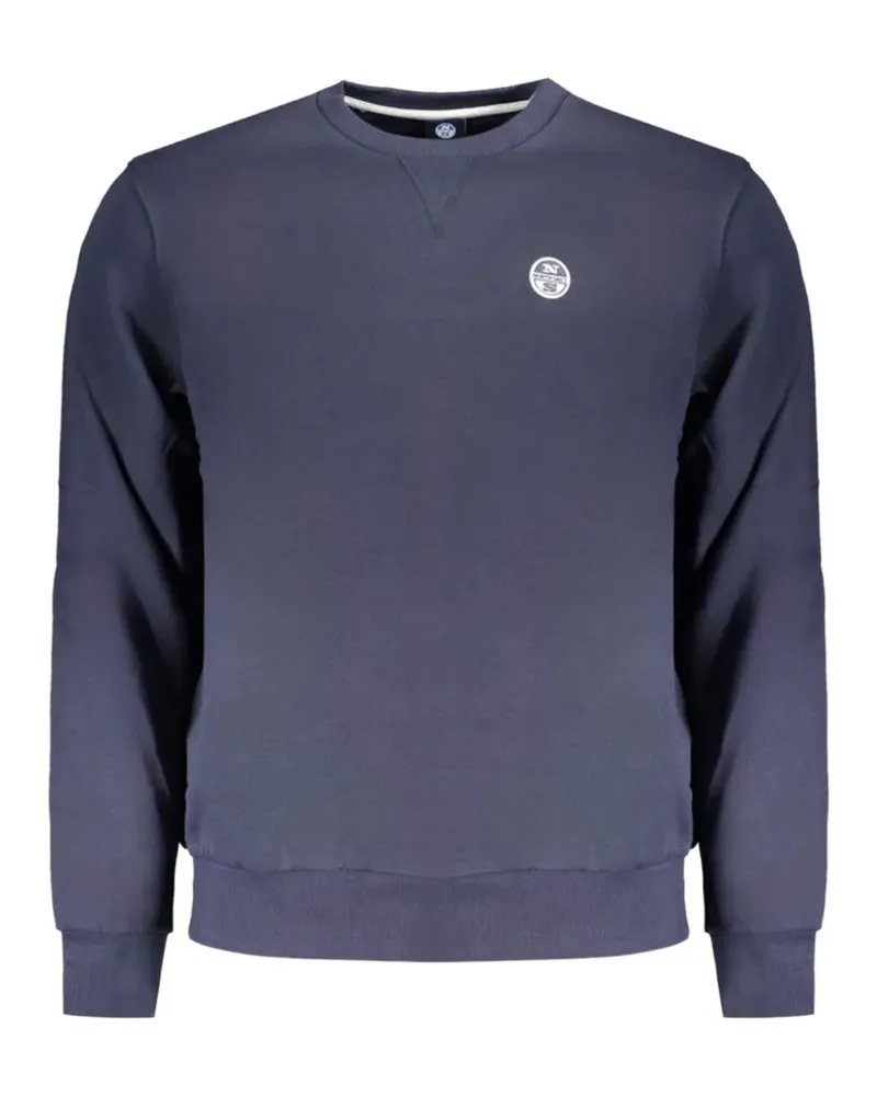 North Sails logo-patch crew-neck sweater - Blau Blau