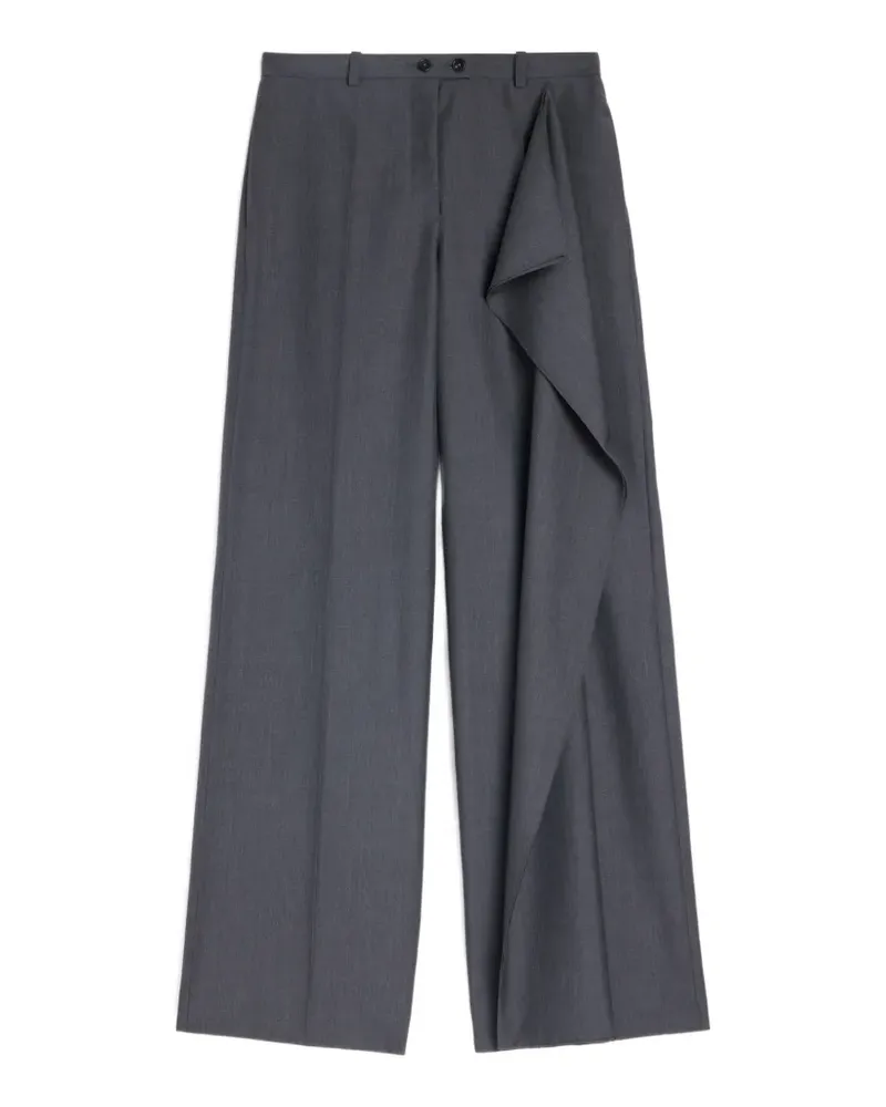 Jil Sander fil-à-fil wool trousers - Grau Grau