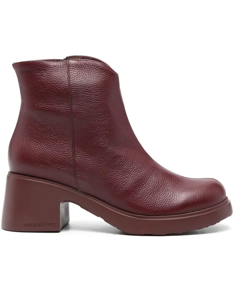 Wonders Stiefel mit Blockabsatz 60mm - Rot Rot