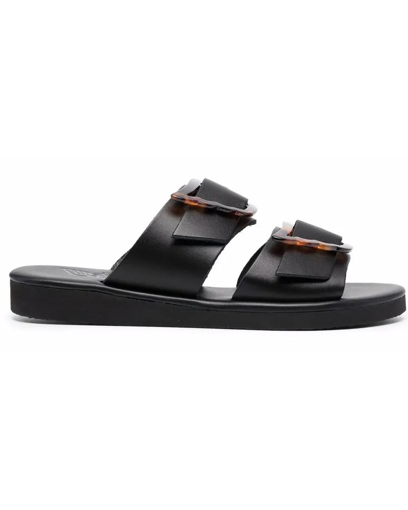 Ancient Greek Sandals Sandalen mit Oversized-Schnalle - Schwarz Schwarz