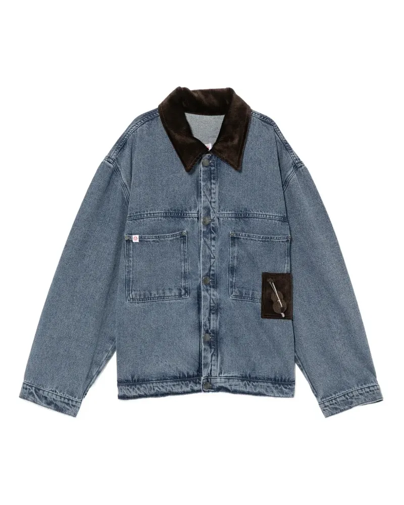Charles Jeffrey Loverboy Jeansjacke mit Cordkragen - Blau Blau