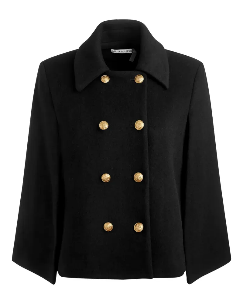 Alice + Olivia Reynalda Cape-Mantel - Schwarz Schwarz
