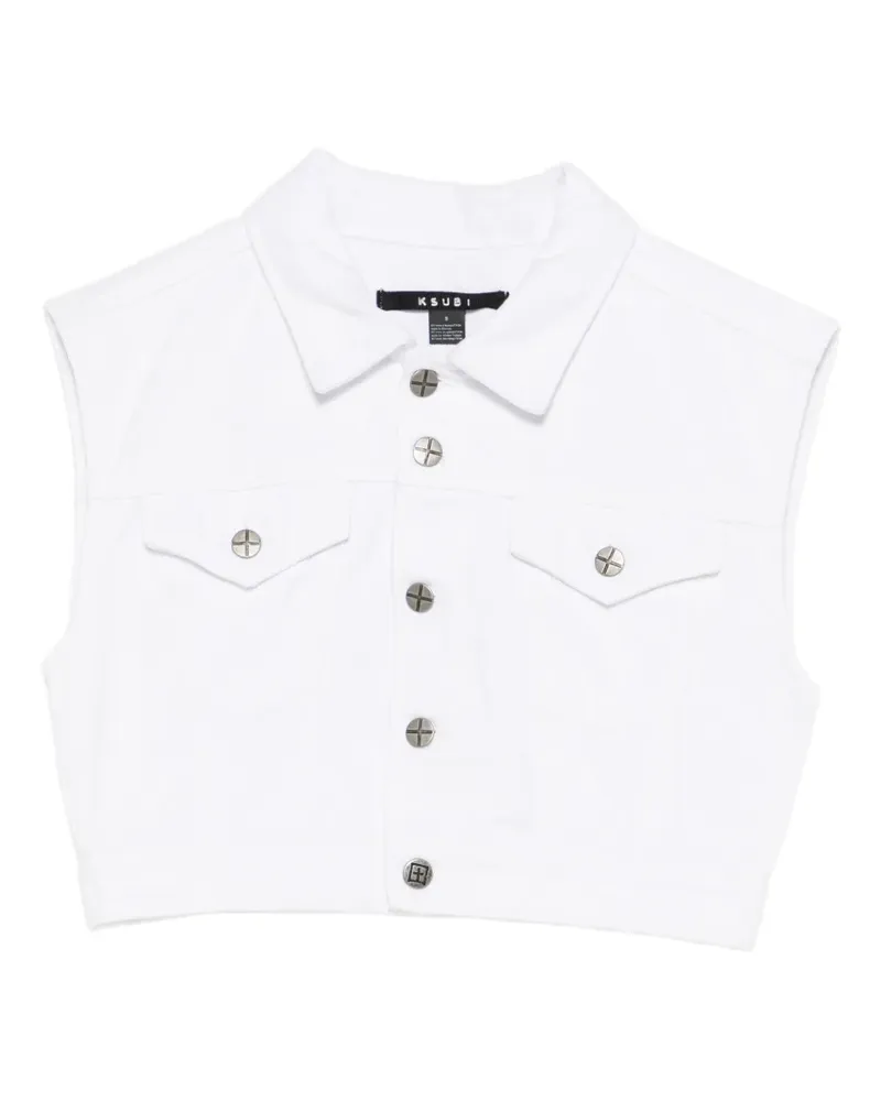 ksubi buttoned trucker vest - Weiß Weiß