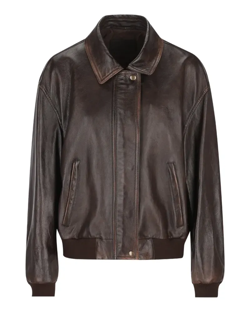 Prada Jacke aus Nappaleder - Braun Braun