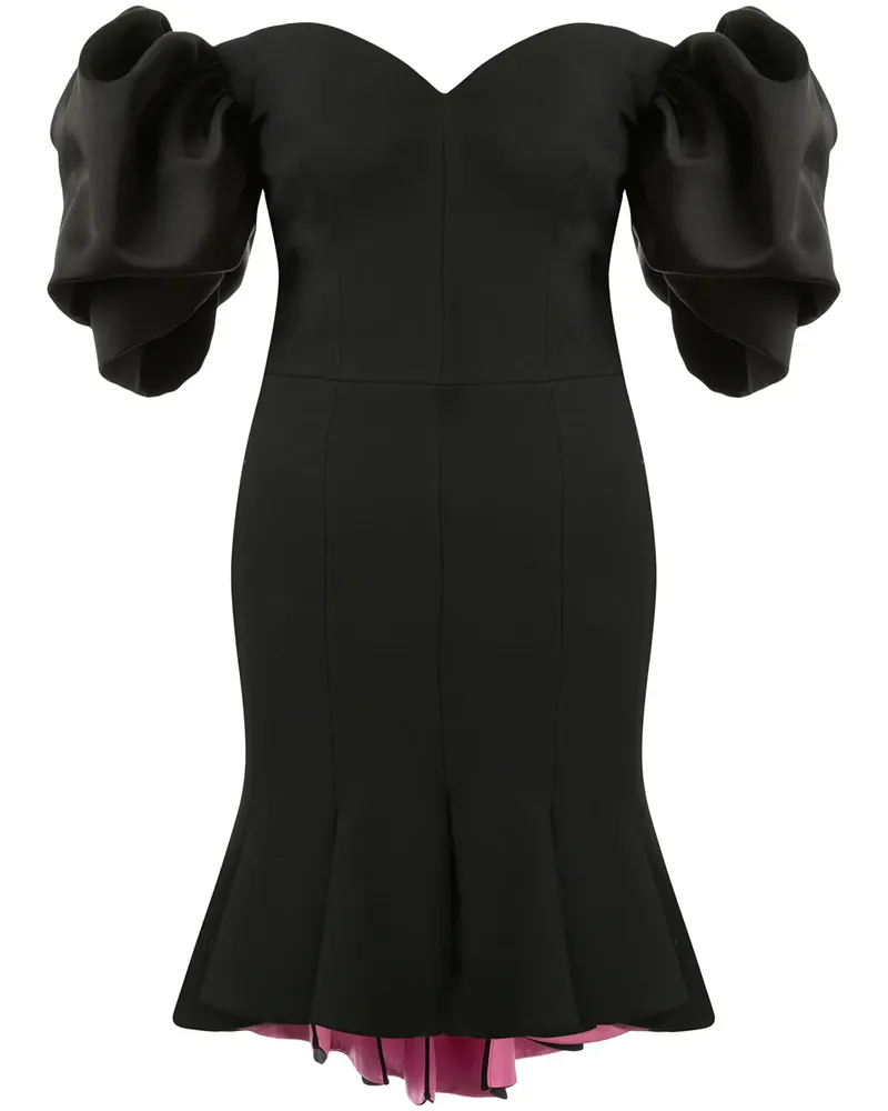 Alexander McQueen Schulterfreies Kleid - Schwarz Schwarz