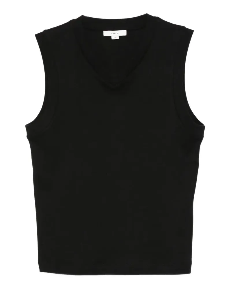 Vince V-neck sleeveless tank top - Schwarz Schwarz