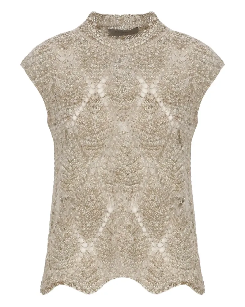 D.EXTERIOR Pullunder mit Lochmuster - Nude Nude