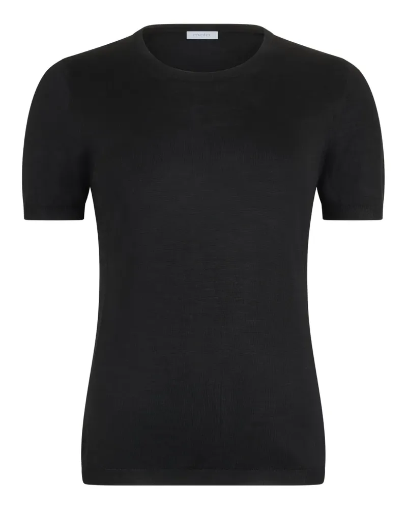 Malo short-sleeve knitted top - Schwarz Schwarz