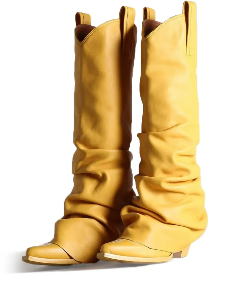 R13 leather comboy boots - Gelb Gelb