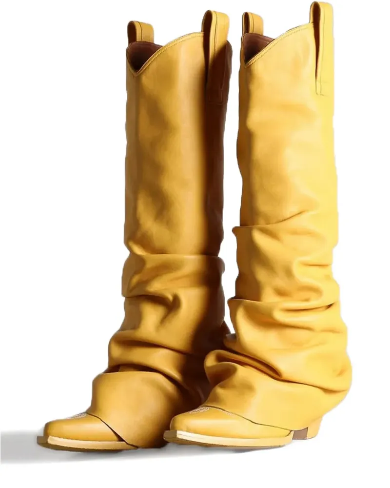 R13 leather comboy boots - Gelb Gelb