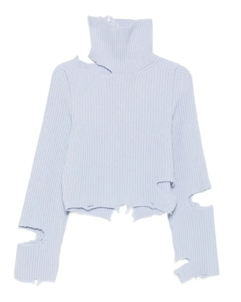 Haikure Gerippter Pullover im Distressed-Look - Blau Blau