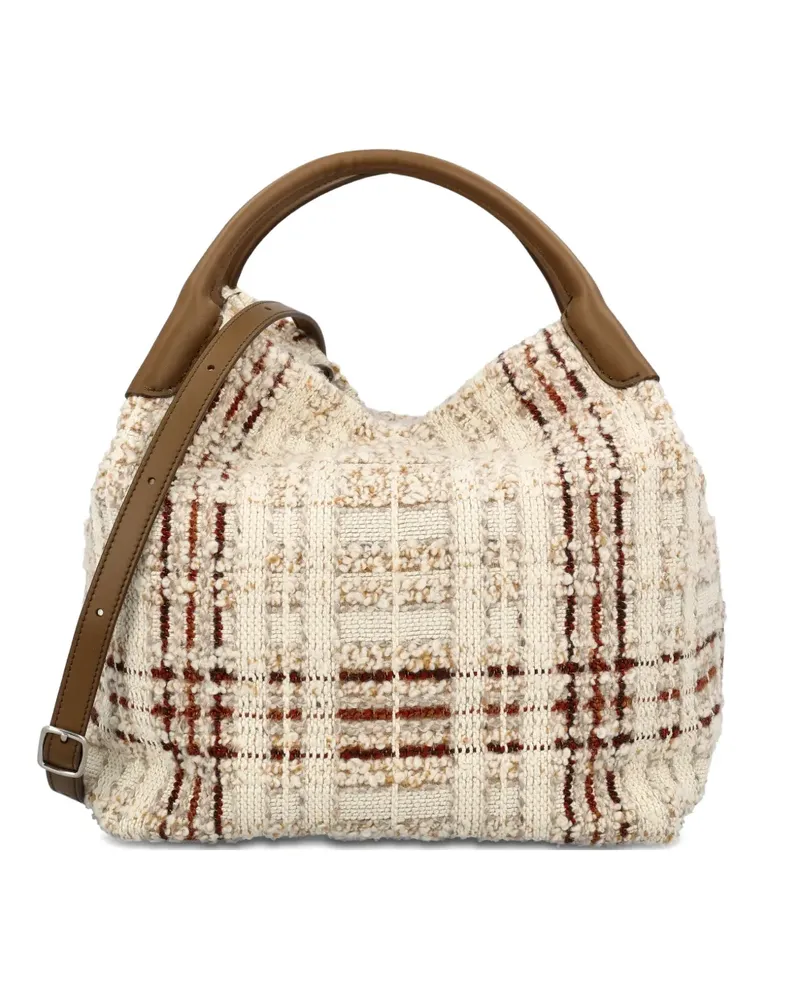 Loro Piana large Bale metal toggle-fastening tote bag - Nude Nude