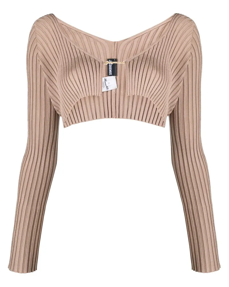 Jacquemus La Maille Pralù Cardigan - Nude Nude