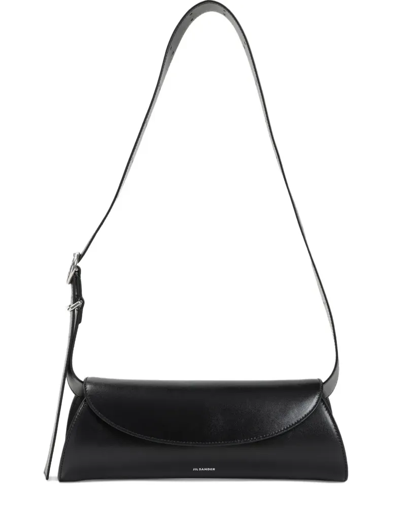 Jil Sander Kleine Cannolo Umhängetasche - Schwarz Schwarz