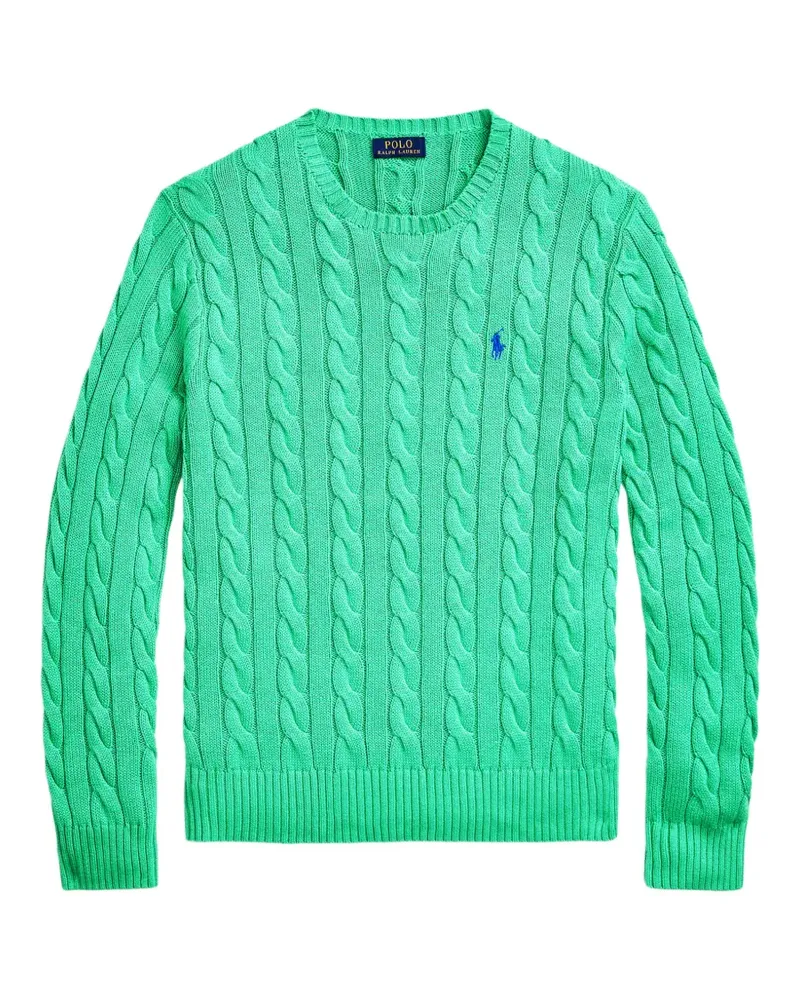 Ralph Lauren cable-knit embroidered-logo sweater - Grün Grün