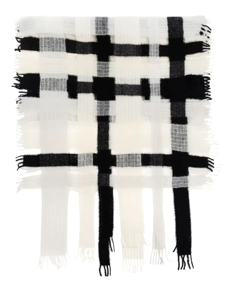 Issey Miyake Raschel fringed-hem scarf - Weiß Weiß