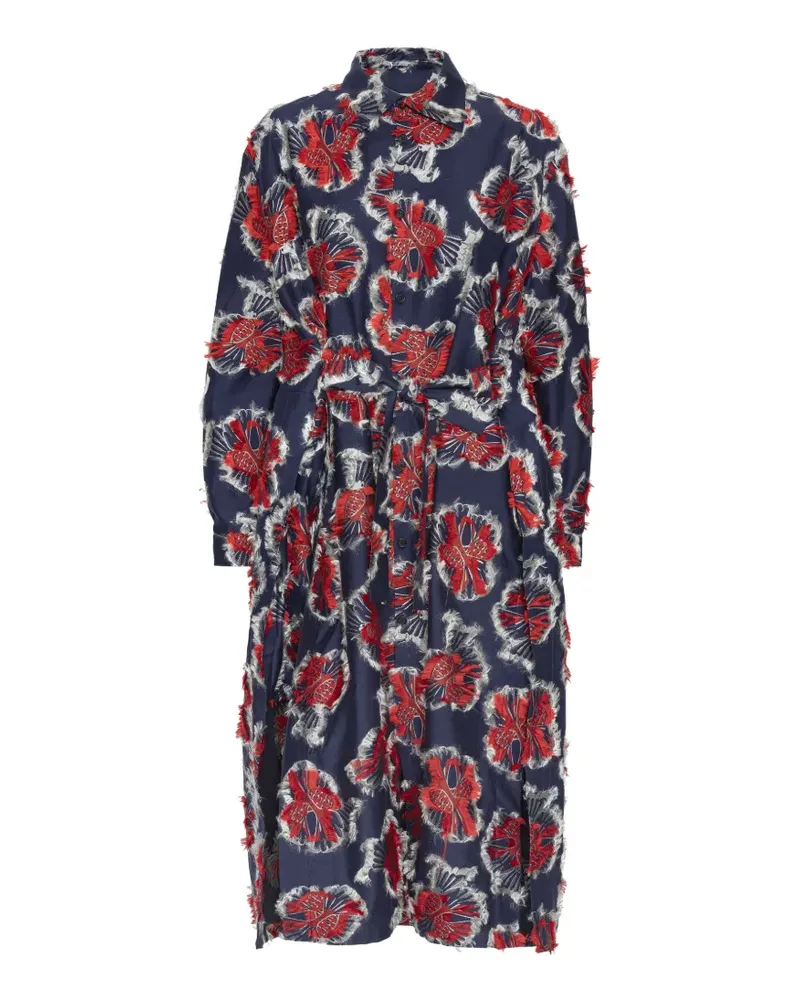 Henrik Vibskov Love You Midikleid mit Jacquardmuster - Blau Blau