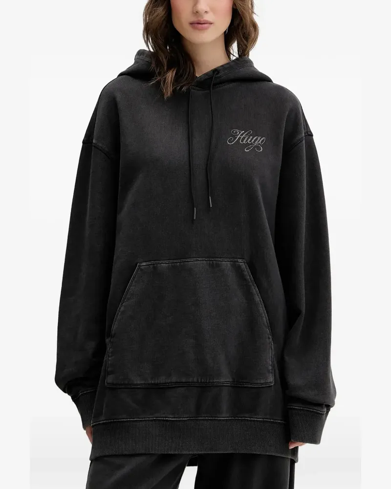 HUGO BOSS Hoodie mit Logo-Verzierung - Schwarz Schwarz