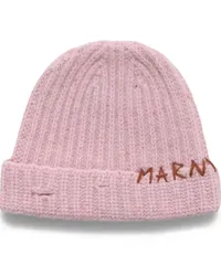 Marni Handschuhe mit Logo-Stickerei Rosa