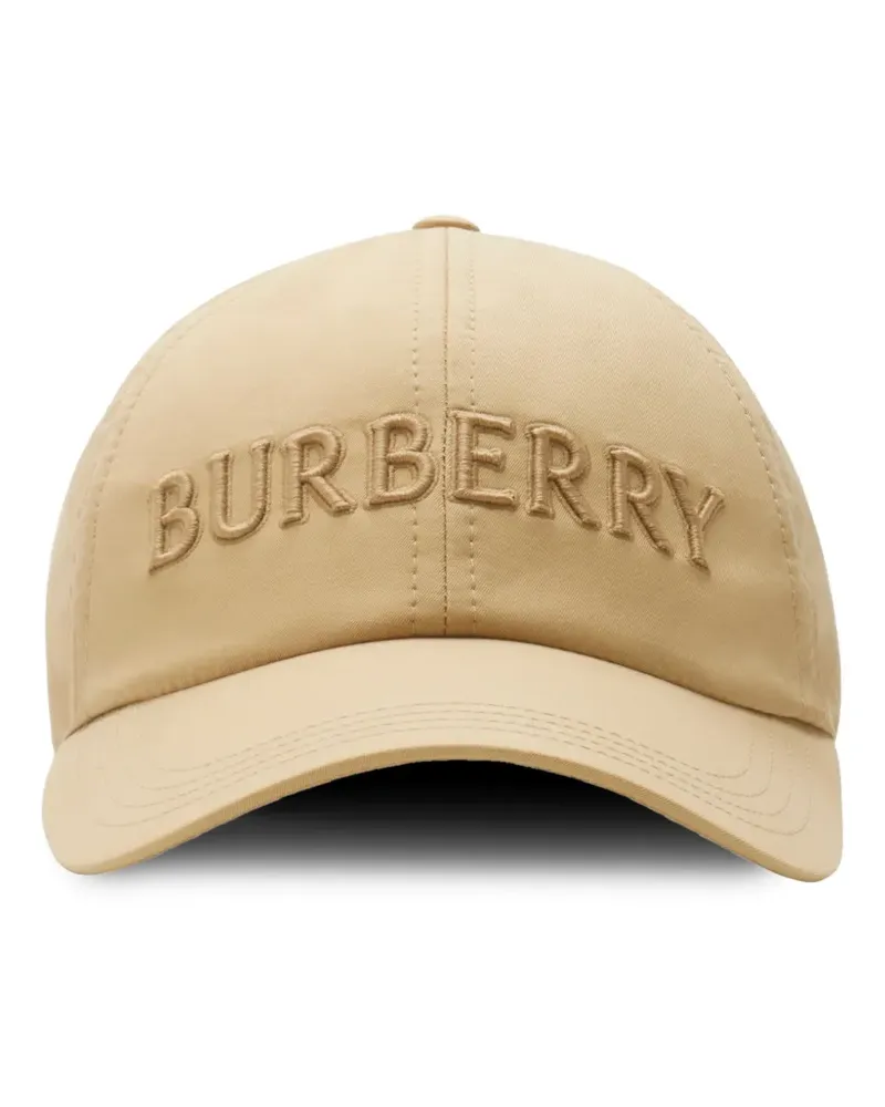 Burberry Gabardine-Baseballkappe mit Logo - Nude Nude