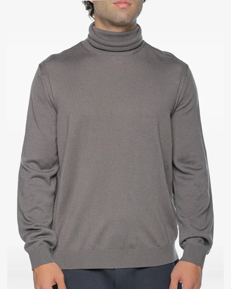 Armani Exchange roll-neck fine-knit jumper - Grau Grau