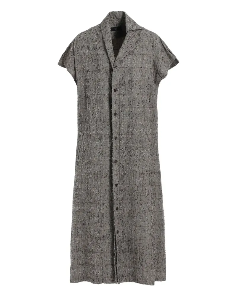 Yohji Yamamoto Midikleid mit Knöpfen - Grau Grau