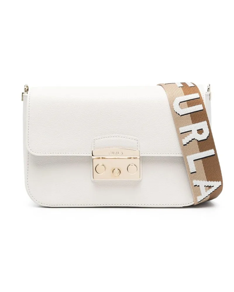 Furla Umhängetasche mit Logo-Riemen - Nude Nude
