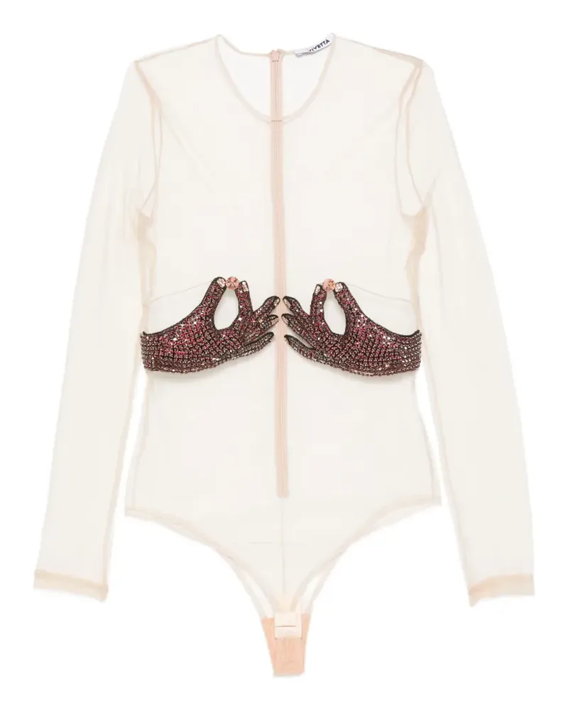 Vivetta long-sleeve hand-detail top - Nude Nude