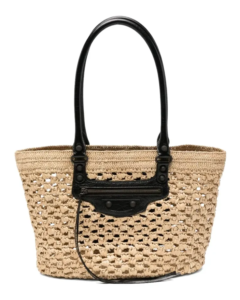 Balenciaga medium Le City basket tote bag - Nude Nude