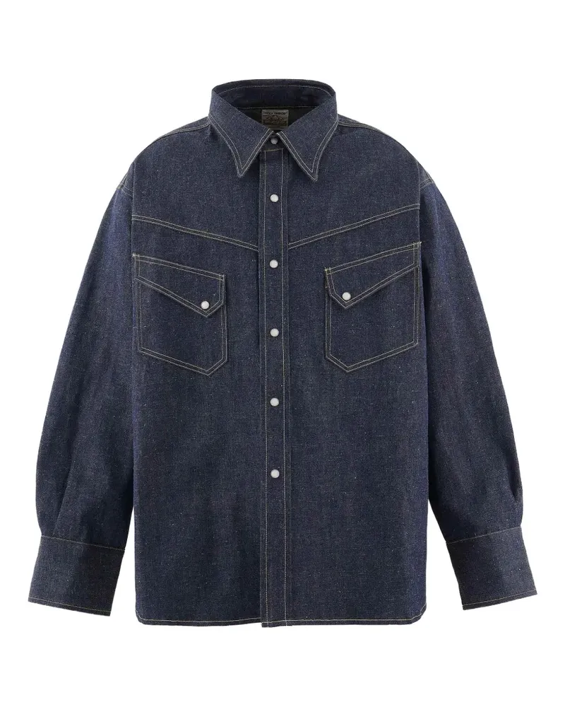 SAINT MXXXXXX Jeanshemd mit Brusttasche - Blau Blau