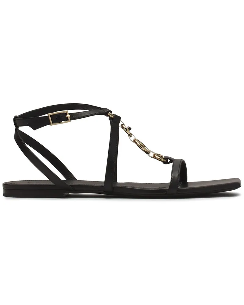 Lanvin Sandalen mit Kettendetail - Schwarz Schwarz