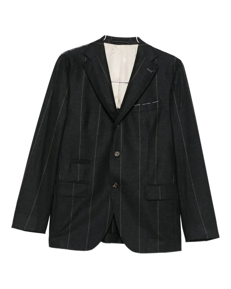 Eleventy striped blazer - Schwarz Schwarz